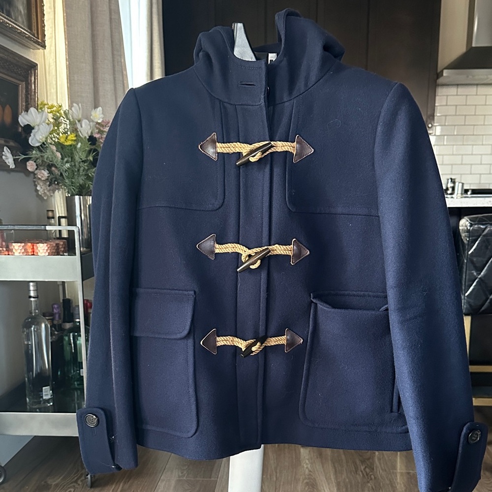 J. Crew Dark Blue Melton Wool Jacket